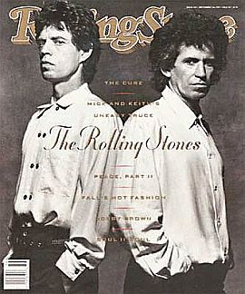 Mick Jagger & Keith Richards on the cover of ‘Rolling Stone’ magazine, 7 Sept 1989. Mick Jagger & Keith Richards on the cover of ‘Rolling Stone’ magazine, 7 Sept 1989. Click for copy.