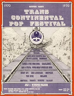 1970 poster advertising Canada’s transconti- nental Festival Express. 
