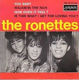 A London-label EP with four Ronettes’ songs, including “Walking in the Rain.” A London-label EP with four Ronettes’ songs, including “Walking in the Rain.” Click for digital.