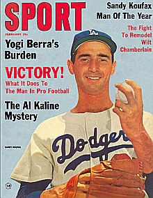 Sandy Koufax “Man of the Year” for Sport magazine, February 1964.