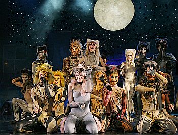 The cast from a December 2007 production of  "Cats" at the Roma Musical Theater in Warsaw, Poland.