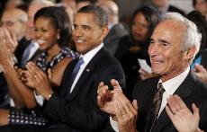 Sandy Koufax at White House reception with the President & First Lady, 2010.