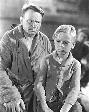 Wallace Beery, an actor from the silent film era, initially had trouble remembering lines. But he became a Top Ten box office draw, here with young Jackie Cooper in 1931's ‘The Champ,’ for which Beery won Best Actor. Click for film.