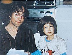 John Lennon with his son Sean, undated.