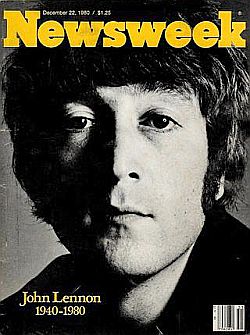 Newsweek’s cover in the wake of John Lennon’s shooting death, December 22, 1980.