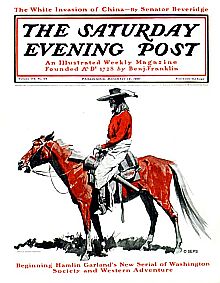 A Frederic Remington cover for the Saturday Evening Post, 1901.