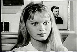 Mia Farrow as “Allison Mackenzie” in early episode of “Peyton Place” TV show, 1964.