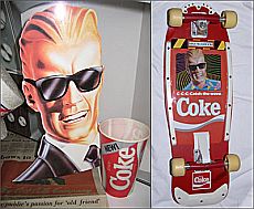 Some of the Max Headroom “New Coke” promo items for short-lived ad campaign.