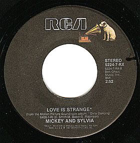 “Love is Strange” appeared on “B” side of 1987 single, “I’ve Had The Time of My Life,” by Bill Medley & Jennifer Warnes. Click for digital 'Time of My Life'.
