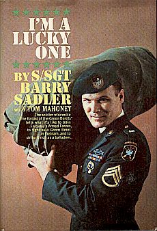 Cover of Barry Sadler’s 1967 autobiography, “I’m A Lucky One.” Click for book.