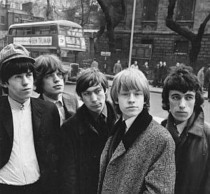 Young Rolling Stones, early 1960s, U.K. street scene.
