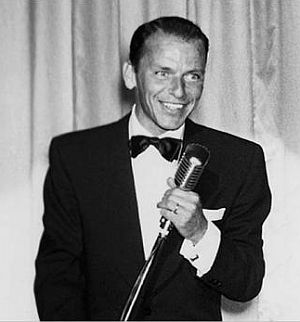 Frank Sinatra performing at the Desert Inn, 1950s.