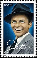 Frank Sinatra on 2008 U.S. postage stamp.