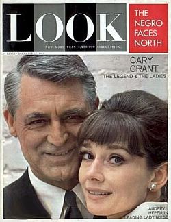 Look magazine at the time Rockwell signed on, Dec 1963, then featuring Hollywood’s Cary Grant & Audrey Hepburn, and 'The Negro Faces North'.