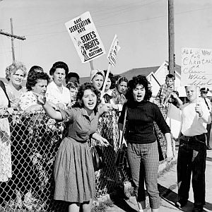 Sidewalk protest in New Orleans over school integration, November 15th,1960.