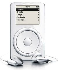 First generation iPod music player, 2001.