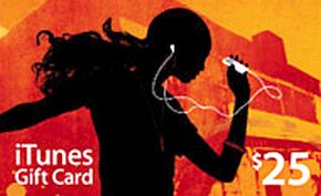 iPod silhouettes are used widely on iTunes gift cards.
