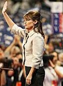 Sarah Palin at her VP acceptance speech, Republican Nat’l Convention, Sept 3rd, 2008.