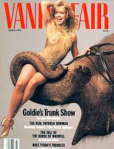 Goldie Hawn, Vanity Fair cover, March 1992.