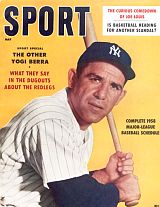 Yogi Berra on the cover of Sport magazine, May 1958.