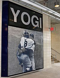 Yogi’s image at new Yankee stadium.