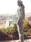 Giant 32-foot Michael Jackson statue being positioned in European city to help promote Jackson’s 1995 album “HIStory.”