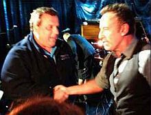 Gov. Christie & Bruce Springsteen back- stage at NBC's Hurricane Sandy telethon.