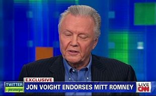 Actor Jon Voight – known for his roles in films such as “Midnight Cowboy” (1969), “Coming Home” (1978), and “Mission Impossible” (1996) – supported Mitt Romney.