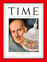 Drew Pearson and his “Merry-Go-Round” on Time cover, 13 Dec 1948.