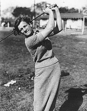 Babe Didrikson, in good golfing form, 1930s.