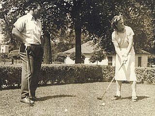 George Zaharias & Babe Didrikson, Normandie Golf Club, St. Louis, late 1930s.