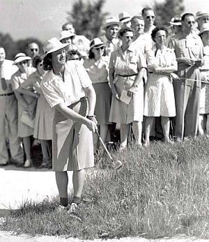 Babe Didrikson in action during U.S. Women's Open Championship of 1954, which she would win.  Photo: AP/Sports Illustrated.
