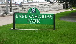 Babe Zaharias Park is adjacent to the Babe Didrikson Museum in Beaumont, TX.