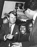 Robert Kennedy at Bedford-Stuyvesant community meeting, December 1966.