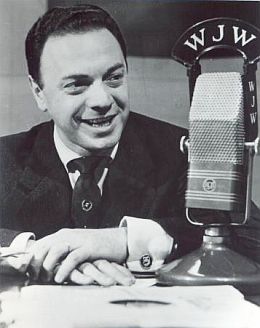 “Moondog” Alan Freed in 1951 at Cleveland radio station WJW where he called the new music he played, “rock ’n roll.”