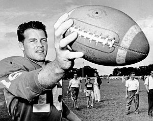 In the late 1950s, the New York Giants considered using Frank Gifford at quarterback. (NY Daily News).