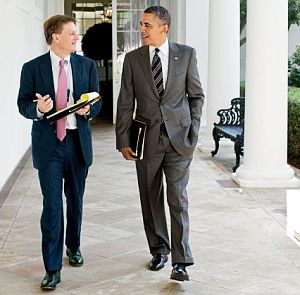 In 2012, Michael Lewis spent time with President Barack Obama in writing about him for “Vanity Fair.” White House photo, Pete Souza.
