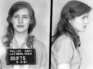 A 19-year-old Duke University student, Joan Trumpauer arrived in Jackson, MS by train from New Orleans, LA as part of a June 4, 1961 Freedom Ride. Arrested that day, she was later transferred to Parchman Prison, where among other things, she was subject to a forced vaginal examination. In 1964, she became a Freedom Summer organizer, later worked at various jobs in Washington, DC, and taught English as a second language.
