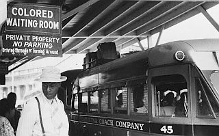 In 1961, segregated waiting rooms, fountains & restrooms were common in Southern bus & train terminals, despite Supreme Court rulings striking them down.