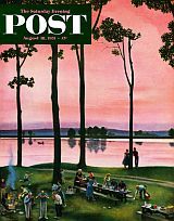 Evening Picnic, August 1951. Click for canvas wall print.