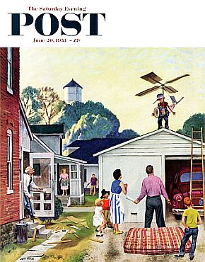 John Falter’s “Learning to Fly,” Saturday Evening Post, June 20, 1953. 
