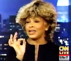 Tina Turner during Feb 1997 CNN interview.