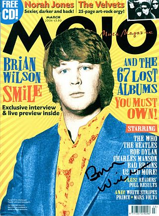 Brian Wilson, presented as his 1960s self, on the cover of Mojo, the UK music magazine, March 2004, around the time he performed his “Smile” concert in London.