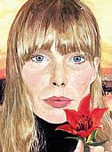 Joni Mitchell, self-portrait, from cover of her 1969 "Clouds" album.
