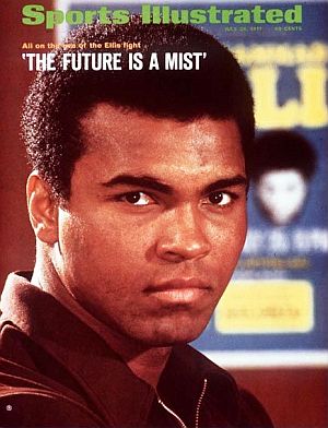July 24, 1971: Muhammad Ali  – shown here on the eve of Jerry Ellis fight -- appeared on Sports Illustrated  covers 39 times, more than anyone except Michael Jordan.