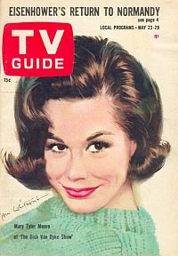 May 1964: Mary Tyler Moore of the Dick Van Dyke Show on TV Guide cover.