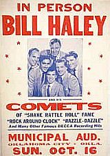 1955 poster for Bill Haley & Comets in Oklahoma City.