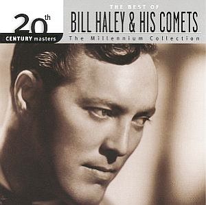 Album cover, “The Best of Bill Haley & His Comets,” in the 20 Century Masters series, MCA Records, 1999. Click for CD.