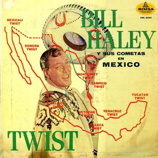 1960s: Bill Haley and Comets featured on a Dimsa album cover for one of their Mexican “twist” recordings. Click for CD set.
