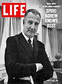 Vice President Spiro Agnew, also a pop music critic, appears on Life magazine cover, May 1970.